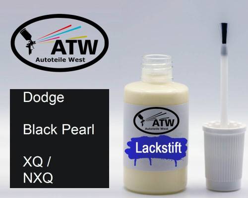 Dodge, Black Pearl, XQ / NXQ: 20ml Lackstift, von ATW Autoteile West.